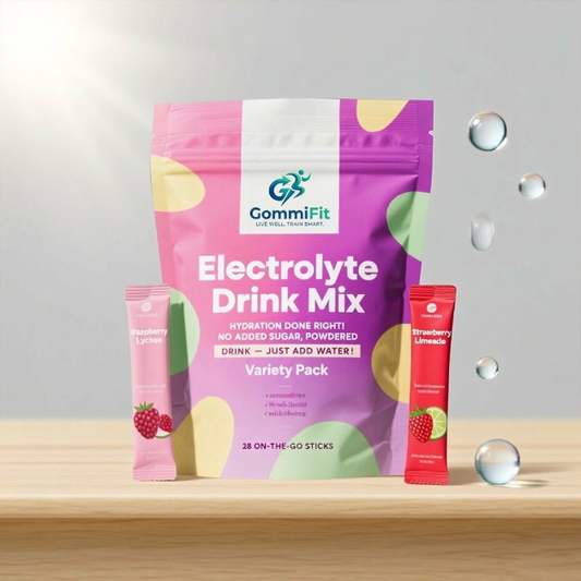 GommiFit Electrolyte Drink Powder – Natural Strawberry Hydration