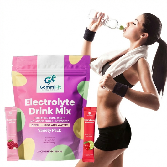 GommiFit Electrolyte Drink Powder – Natural Strawberry Hydration